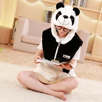 Panda Bazės Animacinių Filmų Panda Vest Žiemos Pliušinis Panda Drabužių Pardavimai