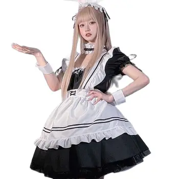 Kambarinės Kostiumas Cosplay Lolita loli kostiumas didelis, Kambarinės uniforma Lolita mielas kasdien sijonas