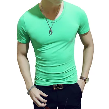 2022 Nauja, vyriški marškinėliai karšto stiliaus laisvalaikio apvalios apykaklės mens grynos spalvos marškinėliai su trumpomis rankovėmis, įsipareigoja pardavimo