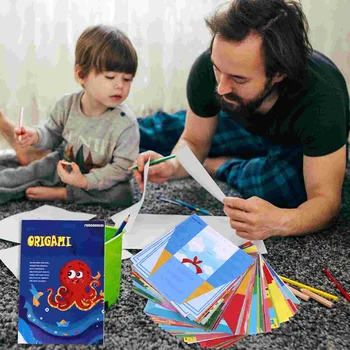 Popierius Origami Lankstymo Aikštės Pusių Dvigubai Nustatyti Lapas Japonijos Craftsseries Amatų Pastelinių Projektas Vaikams Raštuotas Asorti Spalvinga
