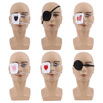 1Pcs Anime Cosplay Kostiumų Eyeshade Širdies Siuvinėjimo Vieną Akių Kaukė užrištomis akimis Eyepatch