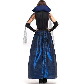 Naujas Helovinas Kostiumas Šalis Mėlyna Enchantress Teismas Karalienė Dress Suknelė