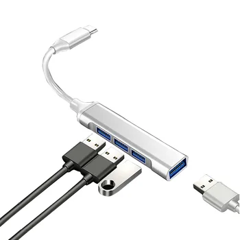 USB C HUB 3.0 4 Prievadų Tipas-C Multi Adapteris OTG Splitter 5 Gbps Expander 