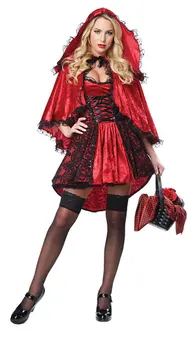 UTMEON Saldus Mažai Raudona Jojimo Hood Helovinas Kostiumas Išgalvotas Aprangą Cosplay Little Red Riding Hood Kostiumas
