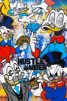 Disney Mickey Minnie Mouse ančiukas Donaldas dėlionės Dėlionės Vaikams 35 Vienetų Grafiti Meno Mediniai Galvosūkiai Surinkti Žaidimas Žaislai