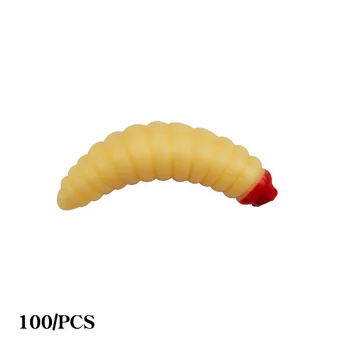 Luya masalas minkštas masalas keturių spalvų mealworm 2cm/0,4 g modeliavimas netikrą masalas maggot 100/maišelis