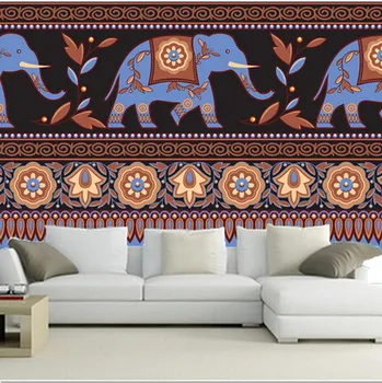 Custom 3D didelės freskos,Indijos klasikinę dramblys ant modelio papel de parede ,gyvenamasis kambarys su sofa-lova, TV wall miegamojo sienos popieriaus