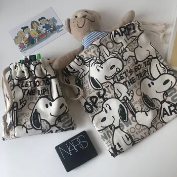 Snoopy Japonijos Korėjiečių Ins Raišteliu Kišenėje Kosmetikos Krepšys Organizatorius Maišelis Dulkėms Maišelį Kawaii Mobiliojo Telefono Įvairenybės Saugojimo Krepšys
