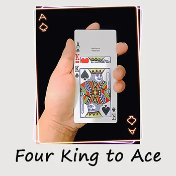 Keturi Karaliaus iki Tūzo Magija Gudrybės Žaisti Kortų Magas Arti Gatvės Iliuzija Gudrybė Mentalism Įspūdį Žaislas Magia Kortelės Juokinga
