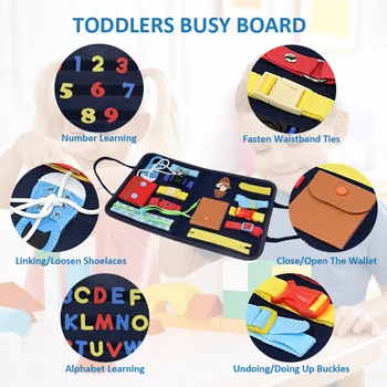 Vaikai Montessori Žaislai Užimtas Valdybos Sagtis Kūdikių Zip Mygtuką Nėrinių Mokymo Savęs Priežiūros Priemonė Žaislas Mažiems Vaikams Švietimo Jutimo Žaidimas