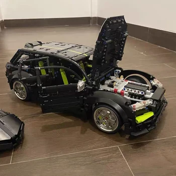2022 Naujų aukštųjų technologijų 1:10 RS6 Avant Lenktyninį Automobilį Nuotolinio Valdymo Turto Sedanas Ss Plytos Techninius Modelis Buliding Blokai Žaislai T5023