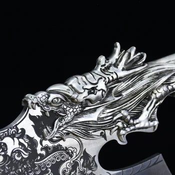 Longquan Peiliai Rankų Darbo, Kaltiniai Aštrių Mėsininkas Pjaustyti Didelis Kaulų Machete Kirvis Gražus Virtuvinis Peilis Su Modelių Gaminimo Įrankiai