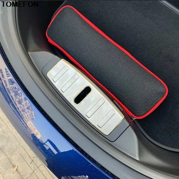 Už Tesla Model 3 2018 2019 Nerūdijančio Plieno Vidinės Bamperio Raštas Apdaila Kamieno Uodega Durų Slenksčio Nusitrinti Dengiamoji Plokštė Automobilių Reikmenys