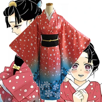 Anime Komiksų Demon Slayer Kimetsu nr. Yaiba Cosplay Kostiumai, Sniego Cosplay Kostiumų Japonijos Moterų Kimono Uniformos, Drabužiai, Paltai