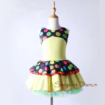 Paramos Šokių Profesionalų Spalvinga Taškų Bakas Baleto Tutu Suknelė Vaikų, Suaugusiųjų Šokių Kostiumas C152