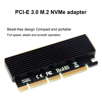 PCI-E 16X, kad NVME Kortelės LED M. 2 PCIE3.0 Adapteris Nešiojamas Aliuminio Lydinio Office Kelionės Pakeisti Darbalaukio Priedų