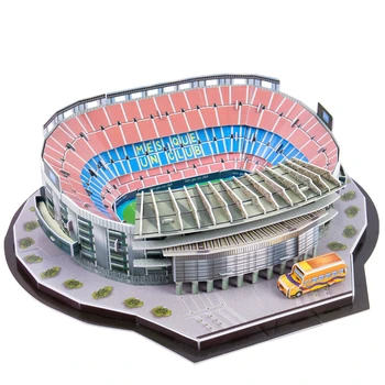 Pasaulyje Garsaus Futbolo Stadionas 3D Puzzle Europos Futbolo Aikštelę Surinkti Pastato Modelis Dėlionės Švietimo Žaislai Vaikams