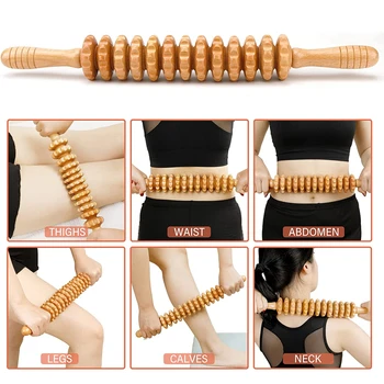 Mediniai Limfos Drenažas Massager Medienos Taurės Masažas Roller Stick Kontūrinių Valdybos Anticeliulitinis Kūno Formavimas Medienos Terapijos Priemonės