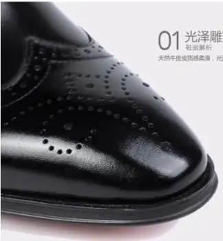 NAUJAS Vyrų kutas Bullock iškirpti suknelę formalių batų mados slip-on oxford vyrų natūralios odos šalies office batai