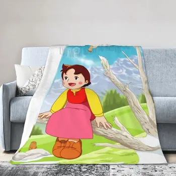 Kawaii Heidi Ant Medžio Antklodės Šiltas Flanelė Anime ir Animacinių filmų Alpių Kalnų Mergina Mesti, Antklodė, Patalynė Sofos Antklodė