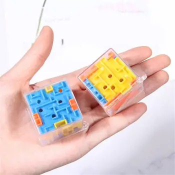 Mini Nešiojamas Puzzle Labirintas Kubo, skirti ŽAISTI Žaislai Balansas, Stalo Žaidimai, Geriausia Gif